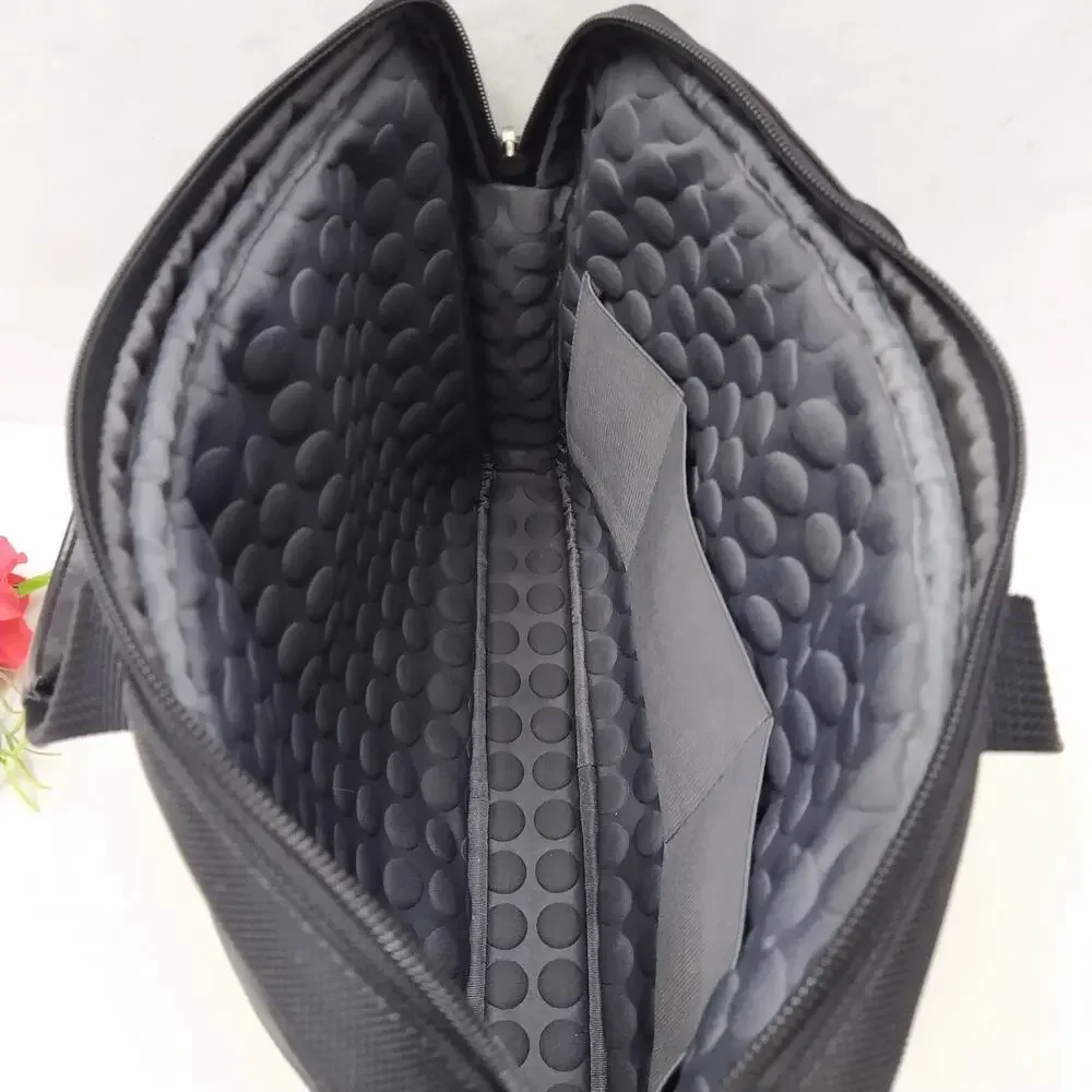 Tumi 2 Way Black Nylon Zipper Around Laptop Briefcase Messenger Bag - Picture 10 of 16